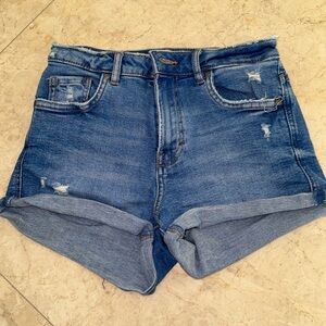 Zara stretch jean shorts. Never worn